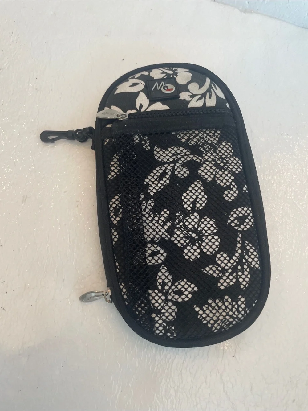 Merangue geometry trigonometry tools math set Floral Black Pouch Mesh zippers